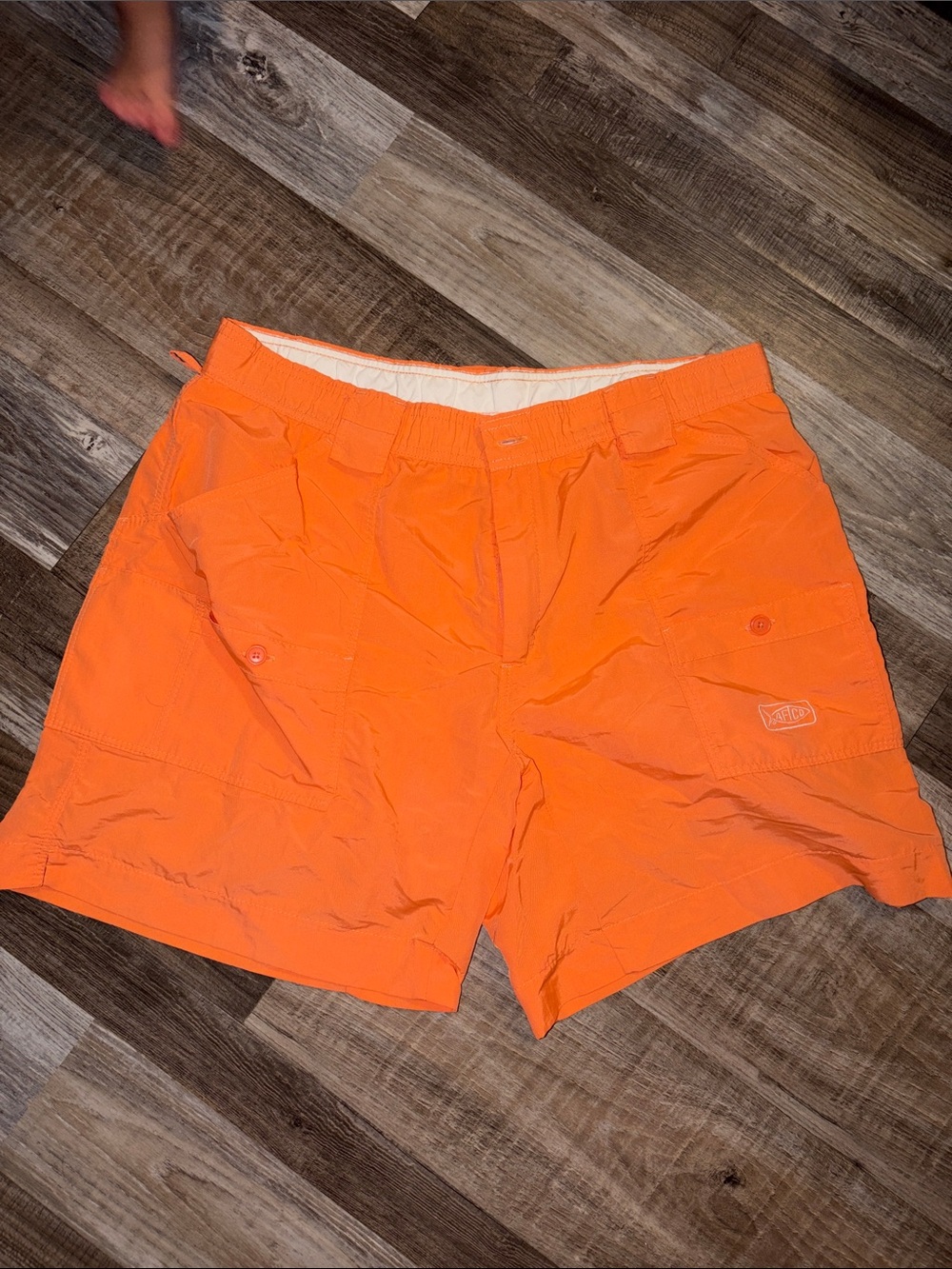 AFTCO Neon Orange Swim Shorts